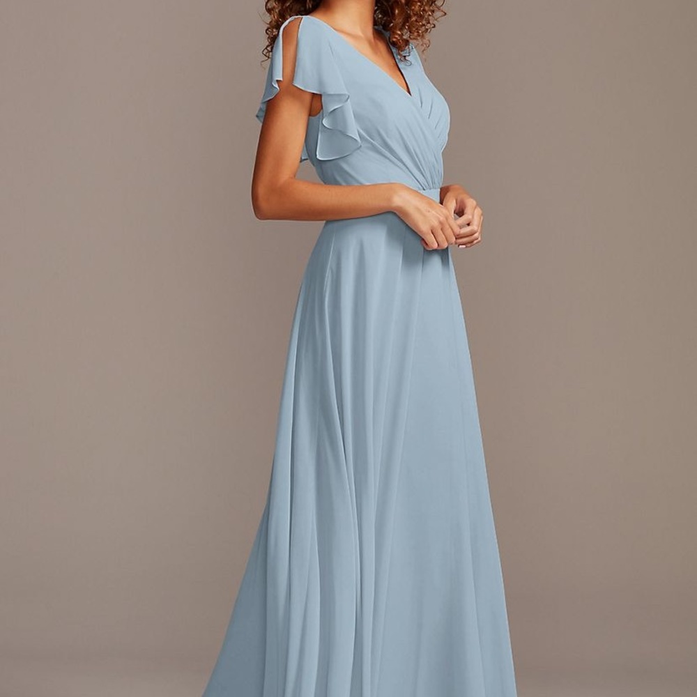 David's Bridal Light Blue Gown